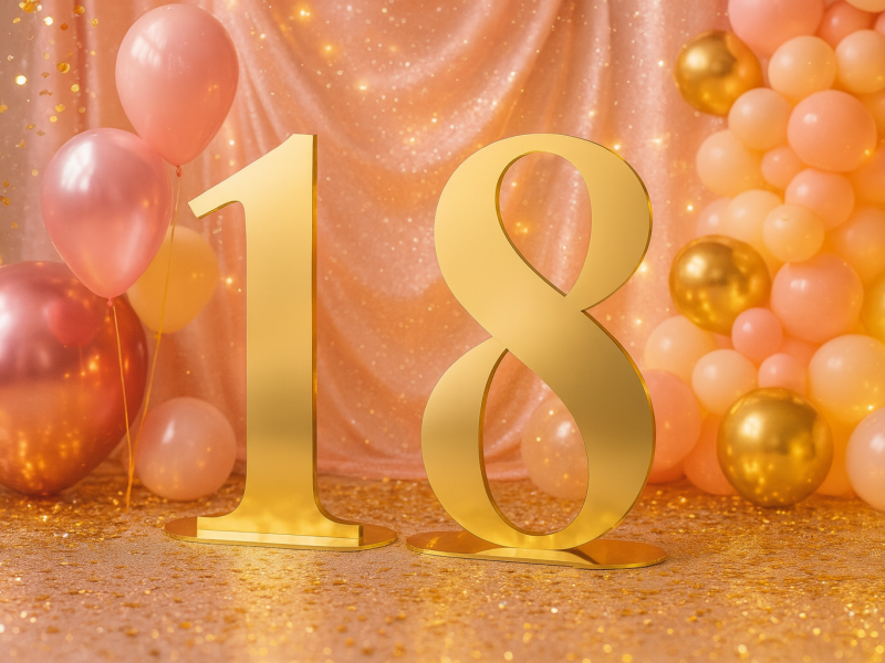 Cifre Plexiglas cu Suport 100 cm